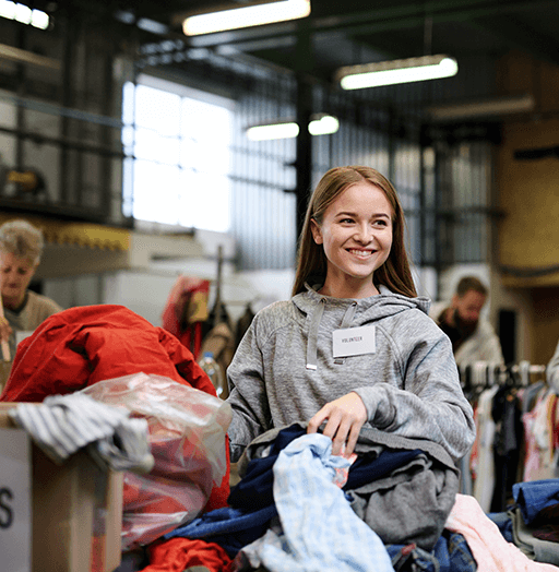 Woman packing